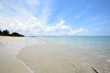 Fototapeta na wymiar The beautiful sea in Okinawa Japan.