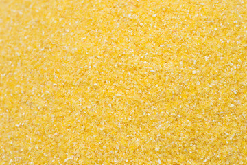 heap of maise grits groats macro