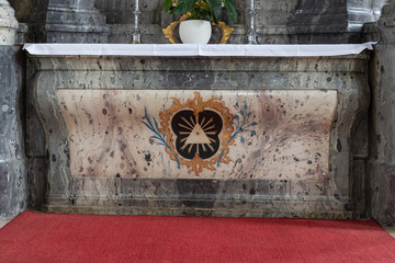 church altar interiors decoration in renaissance and baroque style