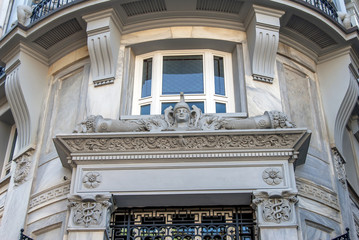 Istanbul, Turkey, 8 June 2018: Building at Karakoy in the Beyoglu district of Istanbul.
