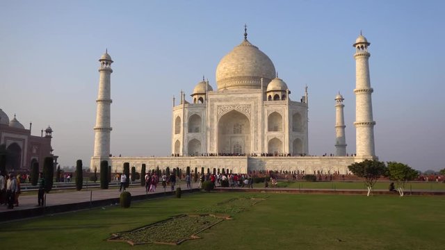 very nice footage of taj mahal monument of india