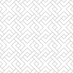 Gray geometric print on white background. Seamless pattern