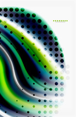 Rainbow color waves, vector blurred abstract background