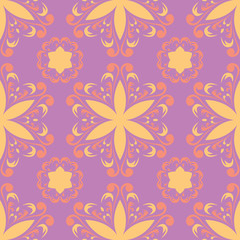 Obraz na płótnie Canvas Floral seamless pattern. Colored background