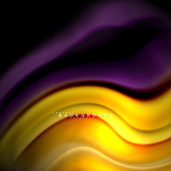 Fluid mixing colors vector wave abstract background design. Colorful mesh waves