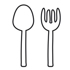 Vector illustration of a icon restaurant - cutlery	