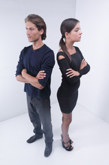 .sad couple after an argument.