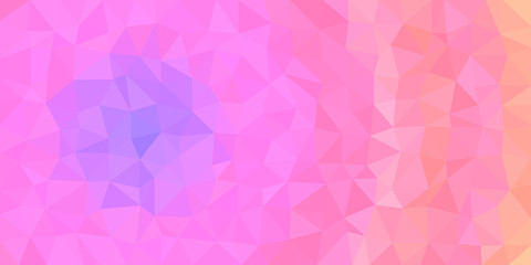 Fototapeta premium Blue Pink Orange Low Poly Vector Background