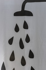 Ducha con gotas de agua.