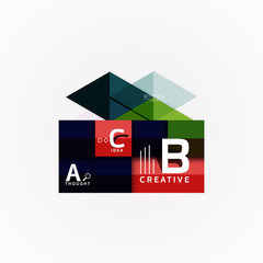 Vector infographic options banner, paper style design