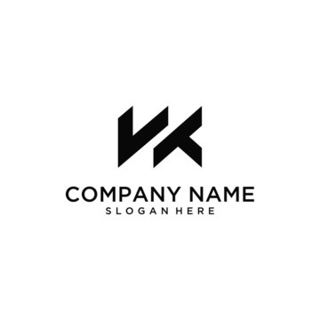 Letter WK logo design