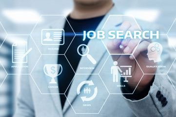 Job Search Human Resources Recruitment Career Business Internet Technology Concept