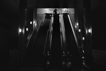 Escalators - Black and White