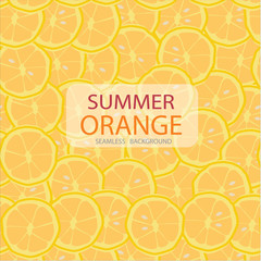 vector circle slices of orange pattern, seamless background, summer concept	