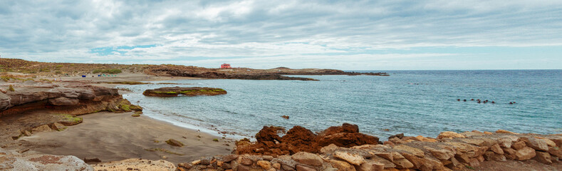 Abades beach on the east coast of Tenerife, attractive place for divers, snorkel and diving goggles