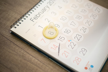 condom on the calendar