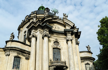 Fototapeta na wymiar Facade of the Dominican Cathedral.