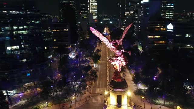 Angel de la Independencia Mexico City Aerial Footage