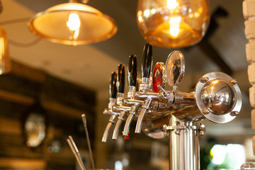 Beer tap in barse for bottling beverages