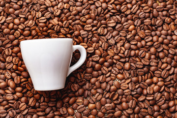 espresso cup with lots of coffee