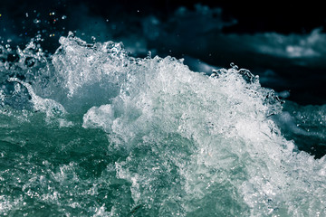 Stormy waves in the ocean as a background