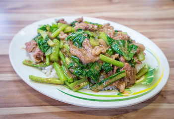 Taiwan traditional delicious stir-fried lamb in kaohsiung