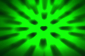 Green background Light  abstract  Heart, Zoom used in editing creative.