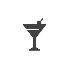 Margarita Cocktail drink vector icon. filled flat sign for mobile concept and web design. Martini glass simple solid icon. Symbol, logo illustration. Pixel perfect vector graphics