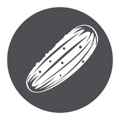 Vector illustration icon of a cucumber