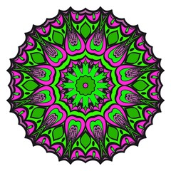 Decorative flower mandala design. Vector round pattern. Coloring. Design for greeting card, invitation, tattoo.