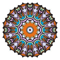 Fototapeta na wymiar Decorative flower mandala design. Vector round pattern. Coloring. Design for greeting card, invitation, tattoo.