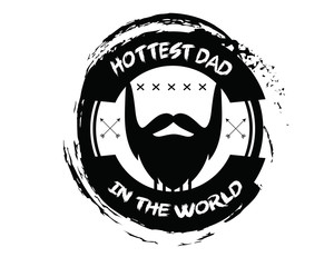 hottest dad in the world icon vector