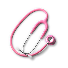Stethoscope on white background. Health care concept