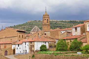 Fototapeta na wymiar village of La Iglesuela del Cid, Maestrazgo, Teruel province, Aragon, Spain