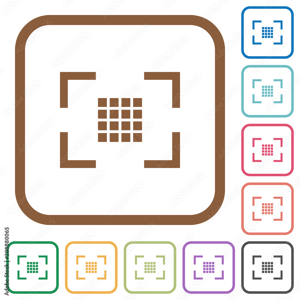 Poster camera sensor settings simple icons