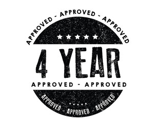 4 years warranty icon stamp