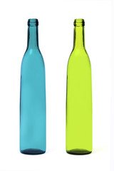 yellow bottle on white background