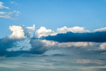 Clouds produced by pouring chemicals from the airplanes