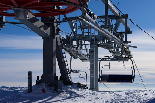 Ski lift in Gudauri, Georgia