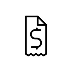receipt icon vector illustration