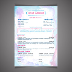 Scholarships CV resume template design and letterhead / cover letter. Professional CV design with placeholder.