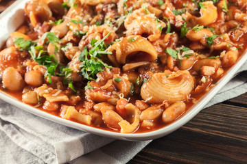 Pasta e fagioli - pasta with beans and parmesan