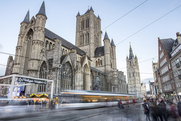 Gent, Belgium at day, Ghent old town