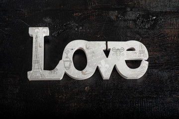 4 letters of the word love. shapes concepts