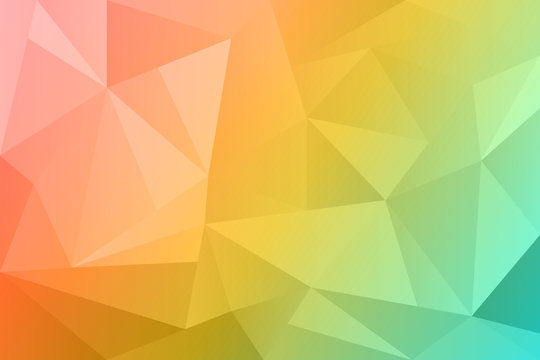 Abstract summer polygonal background. Spring nature orange color.