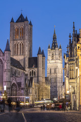 Gent, Belgium at day, Ghent old town