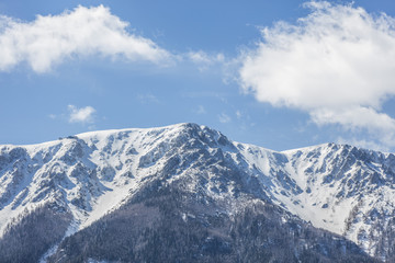 Fototapeta na wymiar schneeberg snow tops 