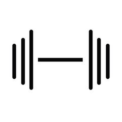 dumbell icon with outline style