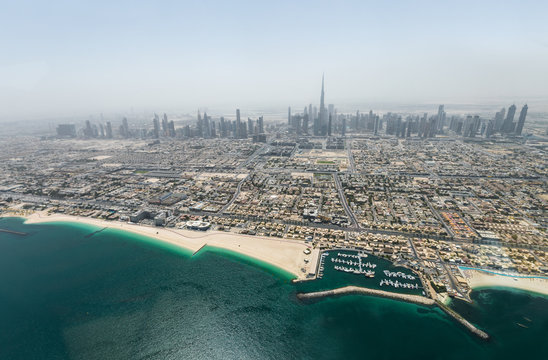 Aerial View Of Modern Desalination Factory In Dubai, UAE.