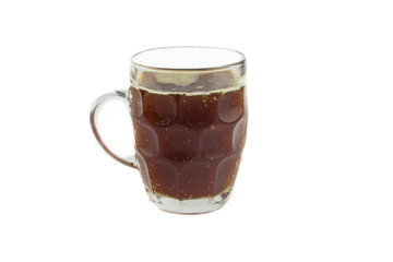 Russian drink - kvass, on a white isolated background